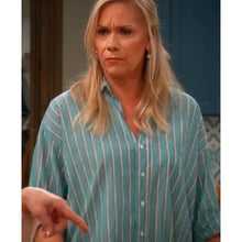 Leanne S1 Morgan Green Striped Shirt