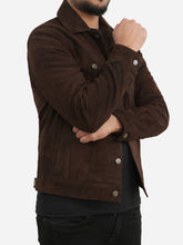 Alexander Dark Brown Suede Leather Jacket