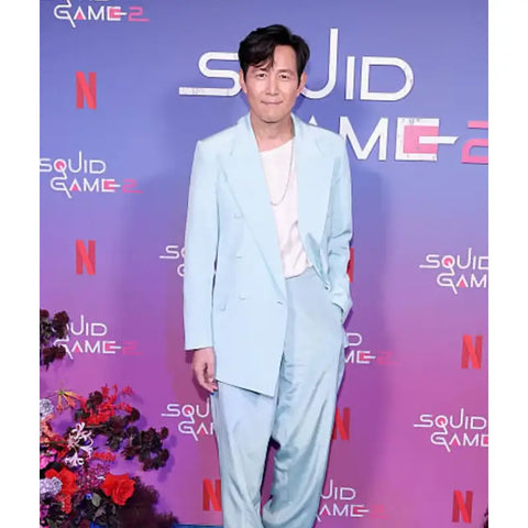 Lee Jung-jae Squid Game Light blue Blazer