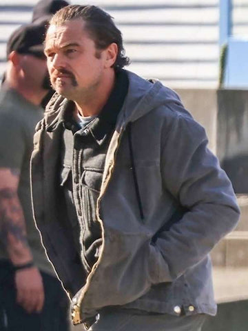 Leonardo DiCaprio Grey Hooded Jacket