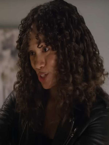 Amanda Tavarez Lick 2024 Black Leather Jacket