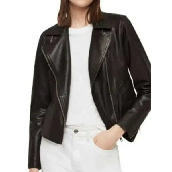 Lily Santiago Untamed 2025 Black Leather Jacket