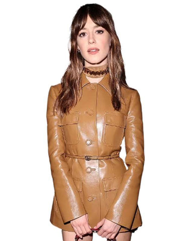Daisy Edgar-Jones London Fashion Show 2025 Brown Coat