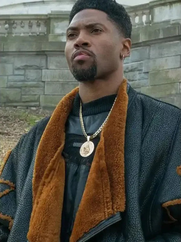 London Brown Shearling Jacket Power Book III: Raising Kanan