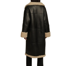 Shearling Coat Style Leather Duster For Women
