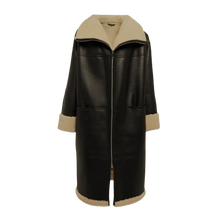 Shearling Coat Style Leather Duster For Women