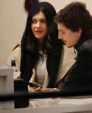Kylie Jenner Flour Cafe Beige Trench Coat