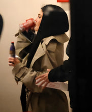 Kylie Jenner Flour Cafe Beige Trench Coat