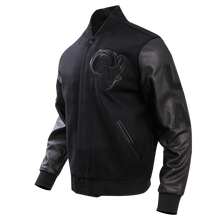 Los Angeles Rams Black Wool & Leather Varsity Jacket