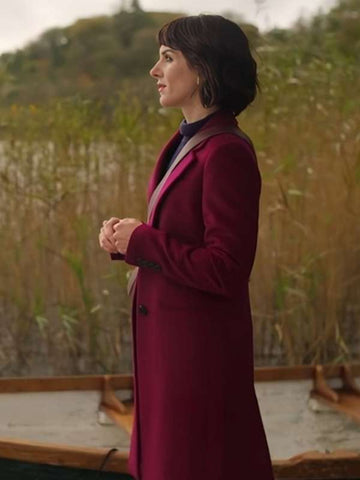 Shenae Grimes-Beech Love Of The Irish Burgundy Coat