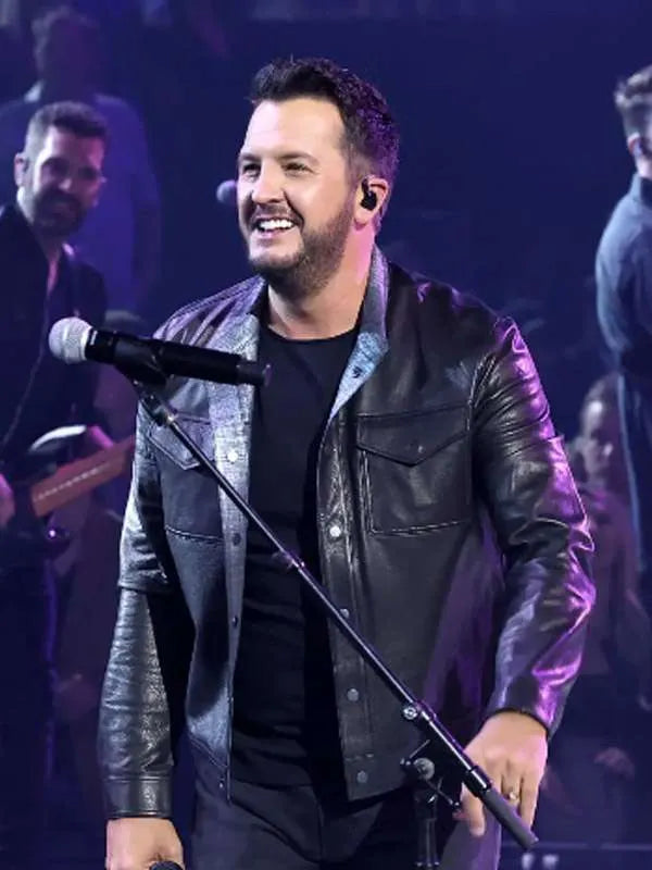 Luke Bryan American Idol 2024 Leather Jacket