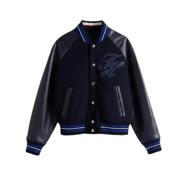 Luxury F1 Las Vegas Grand Prix Leather Racing Varsity Jacket