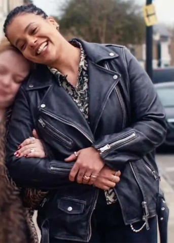 Lydia West Big Mood Leather Black Jacket