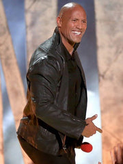 MTV Movie Awards Dwayne Johnson Black Leather Jacket