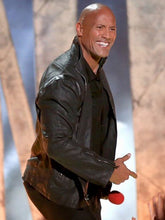 MTV Movie Awards Dwayne Johnson Black Leather Jacket