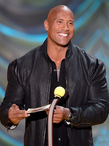 MTV Movie Awards Dwayne Johnson Black Leather Jacket