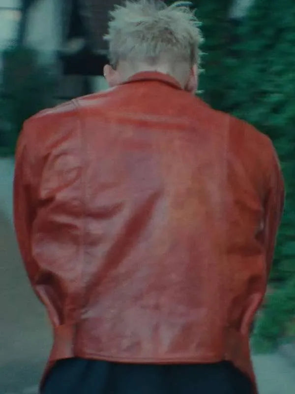 Machine Gun Kelly Lonely Road 2024 Brown Leather Jacket