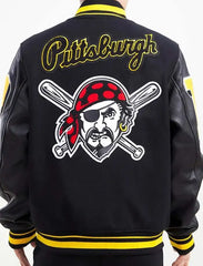 Macias Pittsburgh Pirates Black Wool Varsity Jacket