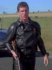Mad Max Mel Gibson Black Leather Jacket