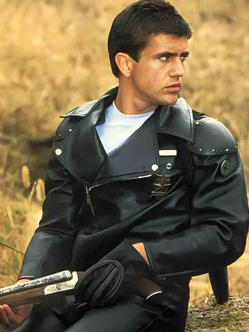 Mad Max Mel Gibson Black Leather Jacket