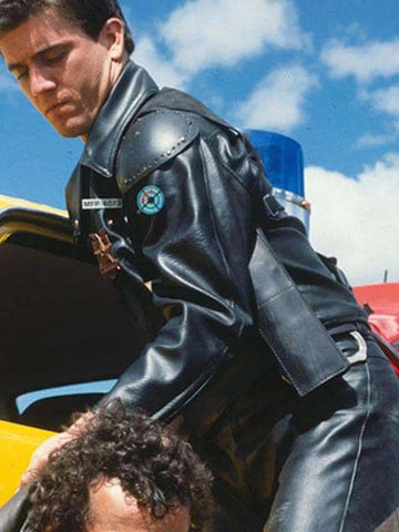 Mad Max Mel Gibson Black Leather Jacket
