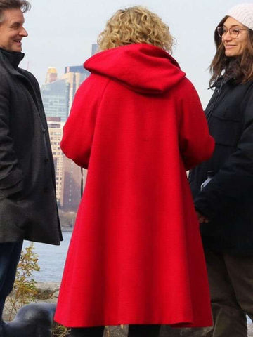 Modern Love Julia Garner Red Hood Coat