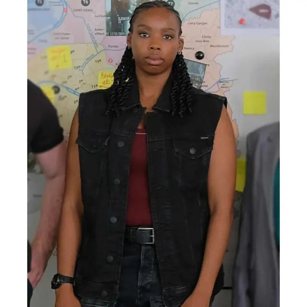 Shaniqua Okwok Maigret S01 Black Denim Vest