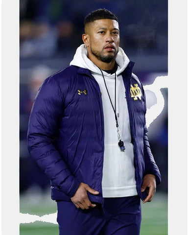 Marcus Freeman Notre Dame Puffer Jacket