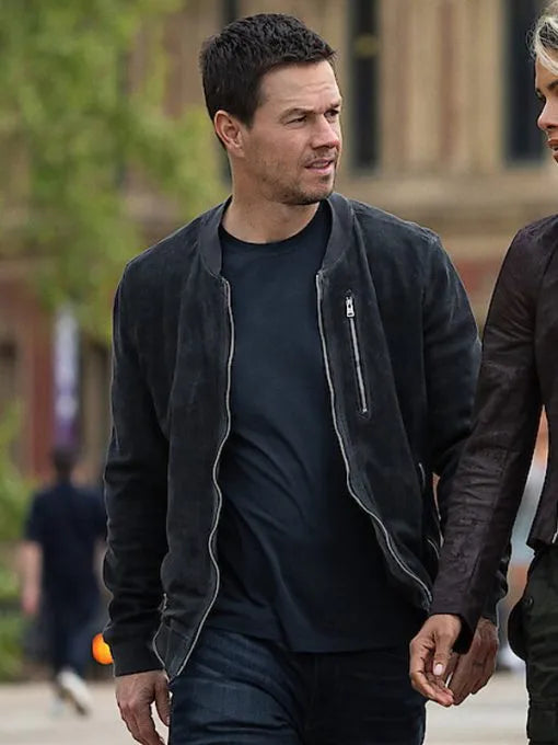 Mark Wahlberg The Union 2024 Black Leather Jacket