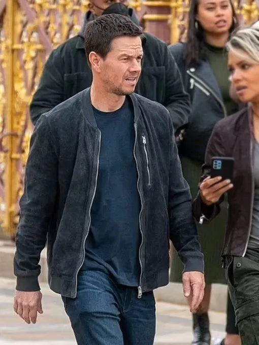 Mark Wahlberg The Union 2024 Black Leather Jacket