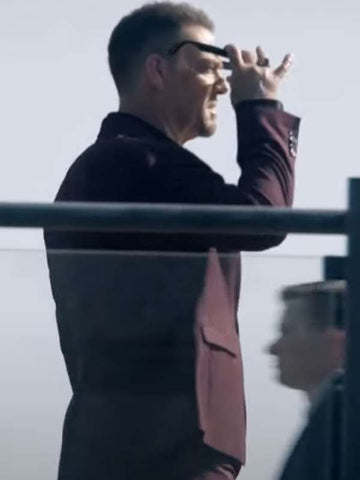 Man with No Past 2025 Marton Csokas Maroon Suit