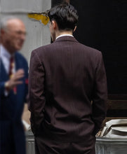 Timothee Chalamet 2025 Marty Supreme Maroon Suit
