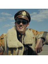 Masters Of The Air Callum Turner B3 Shearling Leather Jacket