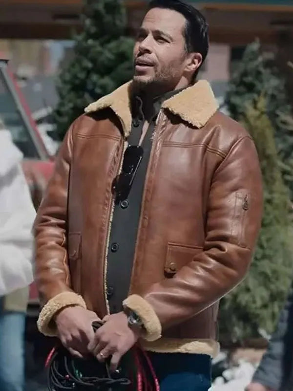 Matt Cedeño Best Christmas Ever Shearling Jacket