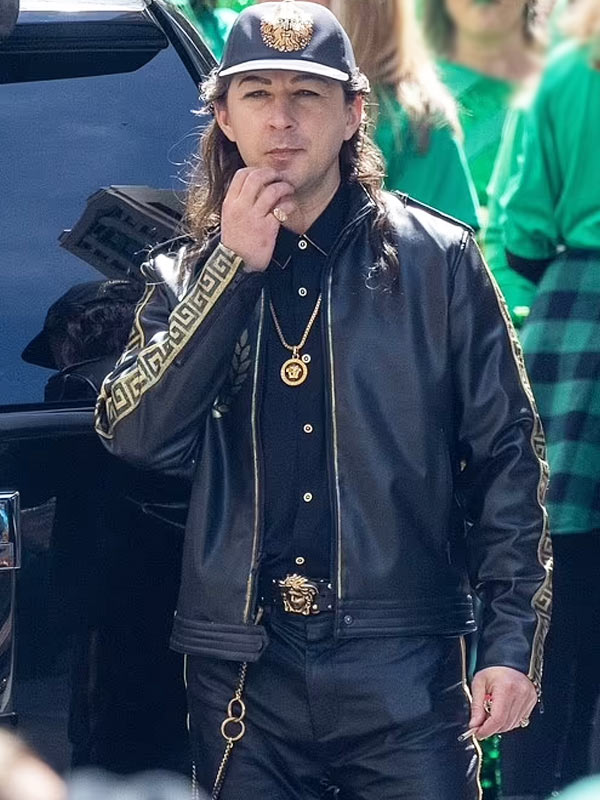 Megalopolis 2024 Shia LaBeouf Black Leather Jacket