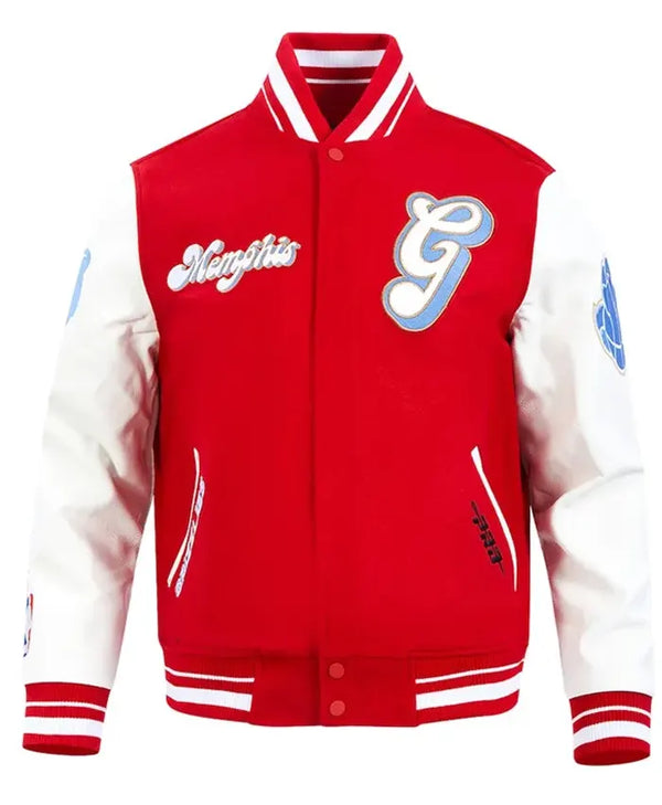 Memphis Grizzlies 2024/25 City Edition Chenille Red Varsity Jacket