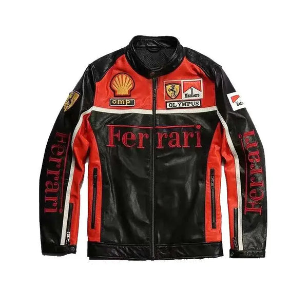 Motorcycle Ferrari Racing Leather Jacket