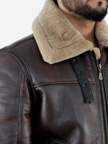 Jeffrey Brown B3 Leather Bomber Jacket
