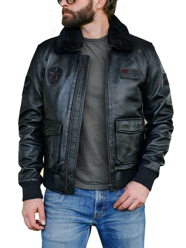 Pedro Black US Navy G1 Flight Jacket