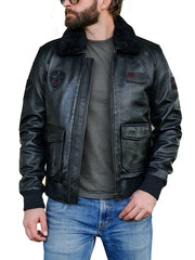 Pedro Black US Navy G1 Flight Jacket