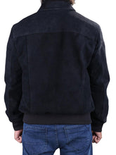Ralph Bomber Black Suede Leather Jacket