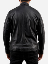 Alfredo Black Cafe Racer Vintage Leather Jacket