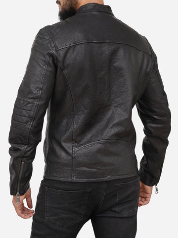 Roman Sheepskin Leather Biker Jacket