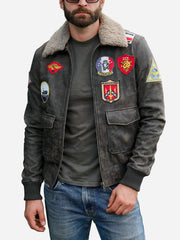 Carlos Vintage Leather Flight Jacket