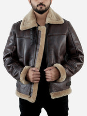 Jeffrey Brown B3 Leather Bomber Jacket
