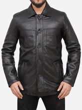 Ronnie Genuine Black Leather Trucker Jacket
