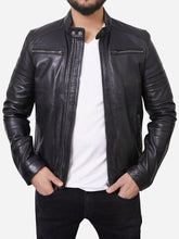 Mason Cafe Racer Genuine Black Leather Jacket
