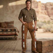 Men's Fringed Suede Leather Trousers