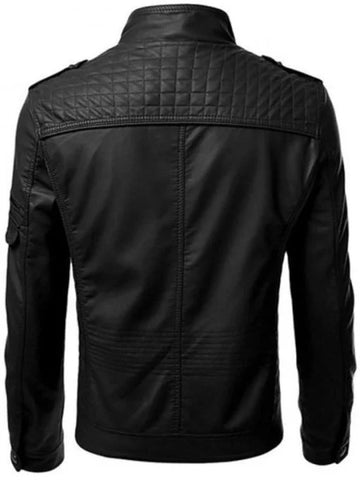 Men’s Slim Fit Black Leather Jacket