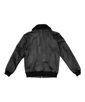 Black G-1 Flight Leather Bomber Jacket Mens
